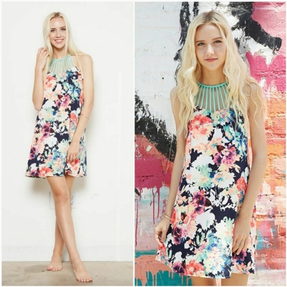 Summer Floral print dress, Medium